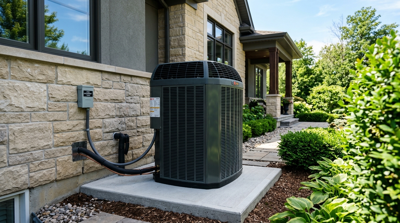 Residential high-efficiency central air conditioning condensing unit