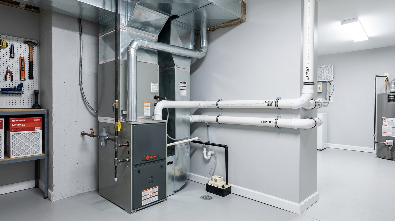 High-Efficiency Gas Furnace & Air Handler